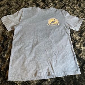 Blue Izod Tee with graphic on front and back